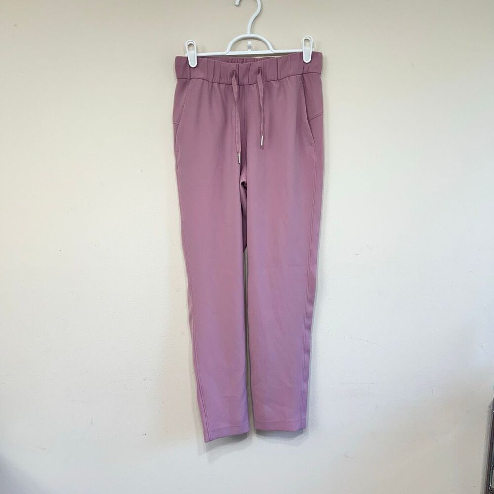 Lululemon Pink Taupe On The Fly Woven Pants 2 Women Pull On